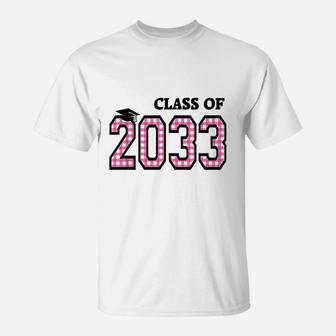Class Of 2033 Handprints Space School Keepsake Gifts T-Shirt - Thegiftio UK