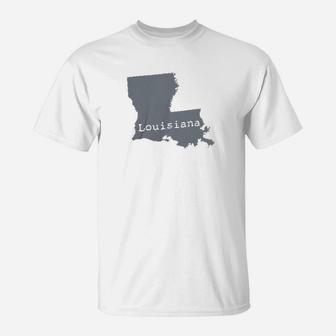 Classic Teaze Louisiana State Map Shape La Pride T-Shirt | Crazezy