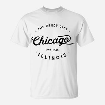 Classic Vintage Retro Chicago Illinois Windy City Sweatshirt T-Shirt | Crazezy