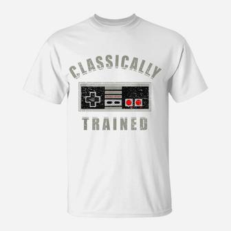 Classically Trained Video Game Funny- 90S Throwback T-Shirt | Crazezy