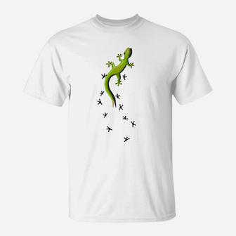 Climbing Gecko Leguan Reptile Lizard T-Shirt | Crazezy