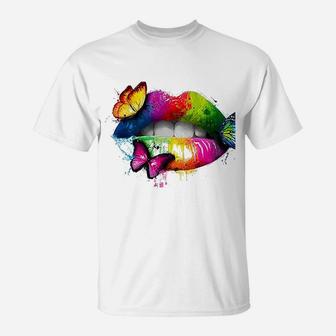 Colorful Lips T-Shirt | Crazezy DE