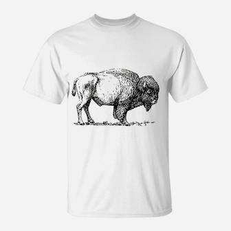 Cool Bison Art T-Shirt | Crazezy