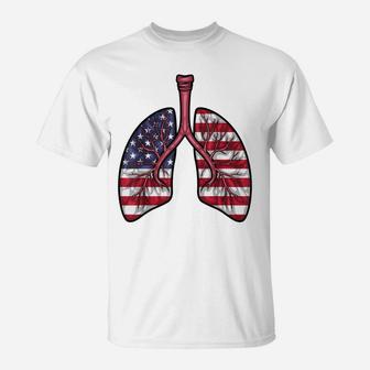 Cool Respiratory Therapy Men Women Us Flag Patriotic Rt T-Shirt | Crazezy