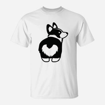 Corgi But Wall Animal Cute Dog Puppy Heart Love Rescue T-Shirt | Crazezy