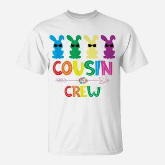 Cousin Crew Cute Bunny Rabbit Matching Easter Day Party T-Shirt | Crazezy DE