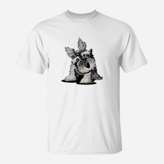 Curious Schnauzer T-Shirt | Crazezy AU