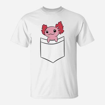 Cute Axolotl In The Pocket Boys Girl Baby Axolotl T-Shirt | Crazezy CA
