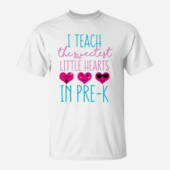 Cute Funny Saying Gift For Sweet Valentines Day Prek Teacher T-Shirt | Crazezy