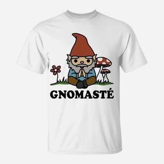 Cute Funny Workout Yoga Hoodie Gnomaste Meditating Gnome T-Shirt | Crazezy CA