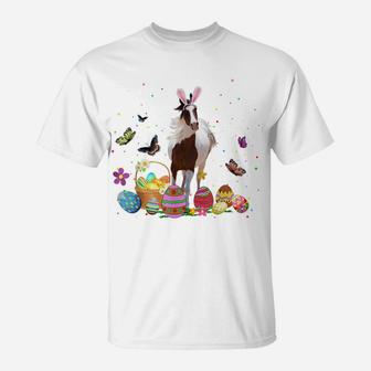 Cute Horse Bunny Egg Hunting Colorful Egg Happy Easter Day T-Shirt | Crazezy DE
