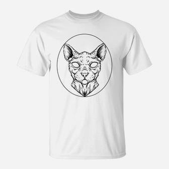 Cute Sphynx Cat, Cat Metal Lovers Funny Graphic Cat Lover T T-Shirt | Crazezy CA