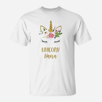 Cute Unicorn Nana T-Shirt - Thegiftio UK