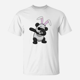 Dabbing Easter Bunny Panda Cute Animal Dab T-Shirt - Seseable