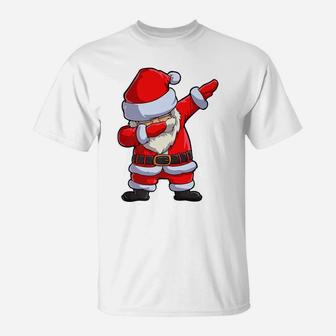 Dabbing Santa Claus Christmas Kids Boys Girls Dab Xmas Gifts T-Shirt | Crazezy
