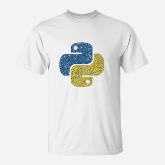 Distressed Python For Engineers T-Shirt | Crazezy