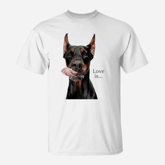 Doberman Shirt Doberman Pinscher Dog Mom Dad Love Pet Puppy T-Shirt | Crazezy CA