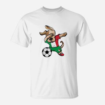 Dog Dabbing Soccer Italy T-Shirt | Crazezy