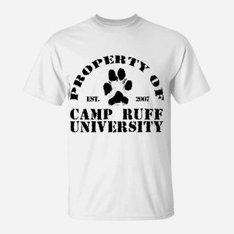 Dog Lover, Camp Ruff, Men, Women, Dog Park Apparel T-Shirt | Crazezy AU