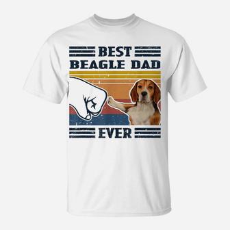 Dog Vintage Best Beagle Dad Ever Father's Day T-Shirt | Crazezy