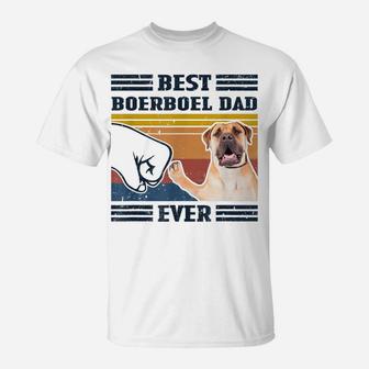 Dog Vintage Best Boerboel Dad Ever Father's Day T-Shirt | Crazezy