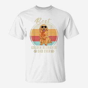 Dogs 365 Best Golden Retriever Dad Ever Fathers Day Dog Gift T-Shirt | Crazezy UK