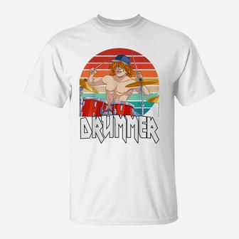 Drummer Musician Drumming Drums Percussion Player T-Shirt | Crazezy
