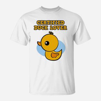 Duck Gift For Women And Men - Certified Duck Lover T-Shirt | Crazezy CA