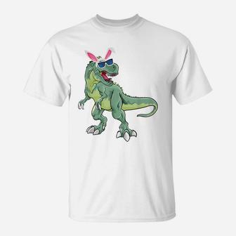 Easter Bunny Dinosaur Boys Girls Kids Retro Vintage T-Shirt | Crazezy DE