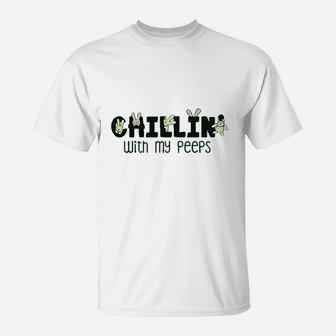 Easter Kids Chillin My Peeps Easter Clothing Youth Teen T-Shirt | Crazezy DE