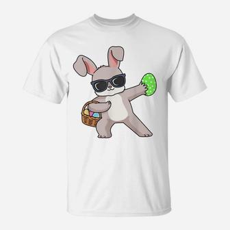 Easter Shirt Dabbing Rabbit Dab Egg Hunting Easter Bunny T-Shirt | Crazezy