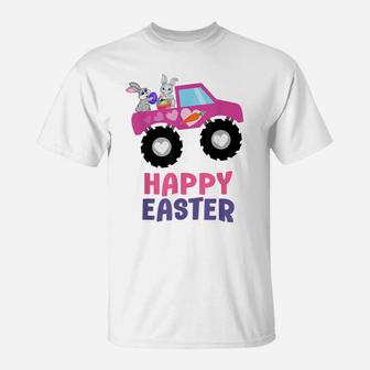 Easter Truck Bunny Eggs For Kids Boys Girls Happy Easter T-Shirt | Crazezy DE