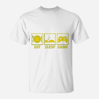 Eat Sleep Game T-Shirt | Crazezy