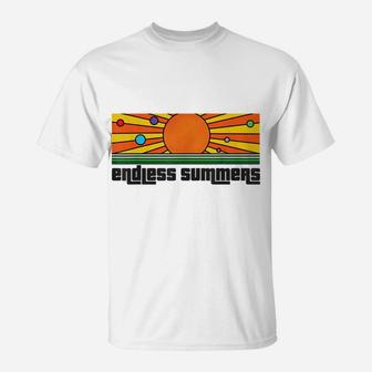 Endless Summer Sundown Vintage Beach Scene T-Shirt | Crazezy AU