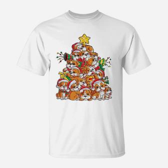 English Bulldog Christmas Tree Xmas Gifts Boys Kids Girls T-Shirt | Crazezy