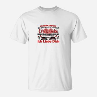 Erste Hilfe T-Shirt für Herren, Liebeserklärung Ich Liebe Dich, Rot & Schwarz - Seseable