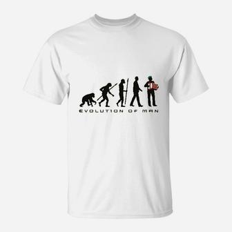 Evolution Of Man Accordion Player T-Shirt | Crazezy