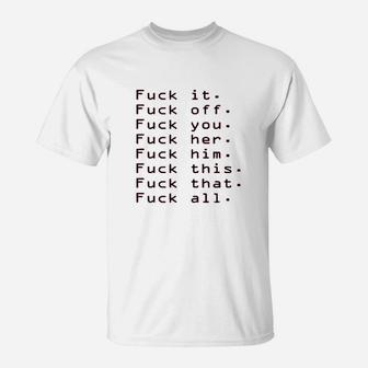 F F Everything Rude Party T-Shirt | Crazezy AU