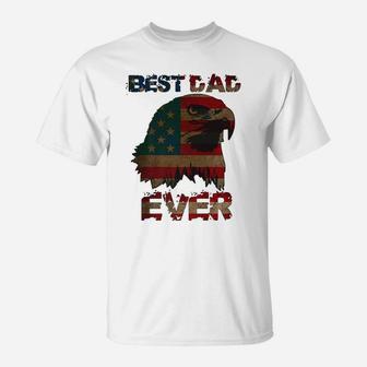 Father's Day 4Th Of July Proud American Gift - Best Dad Ever T-Shirt | Crazezy
