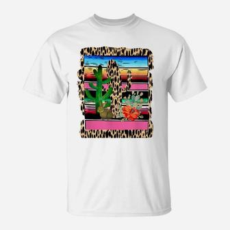 Fiesta Serape Cheetah Cactus Flower Cacti Rabbit T-Shirt | Crazezy