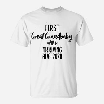 First Great Grandbaby Baby Announcement Reveal Gift T-Shirt | Crazezy AU