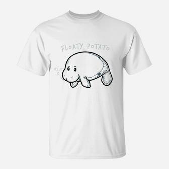 Floaty Potato Funny Manatee Sea Animal T-Shirt | Crazezy UK