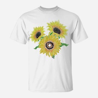Florist Floral Yellow Flower Blossom Cute Sunflower T-Shirt | Crazezy AU