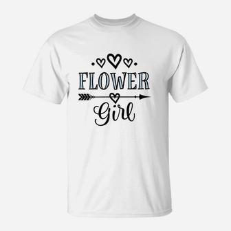 Flower Girl Wedding Bridal Party T-Shirt | Crazezy AU