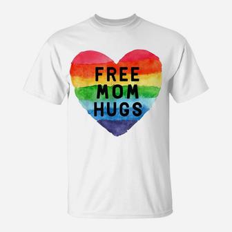Free Mom Hugs T Shirt Rainbow Pride Lgbt Shirt Gifts Tee T-Shirt | Crazezy DE