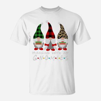 Friends Gnomes Christmas Hanging With My Gnomies Leopard Sweatshirt T-Shirt | Crazezy AU