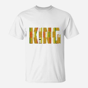 Funny African King Gift For Men Boys Cool Kente Cloth Lover T-Shirt - Thegiftio UK