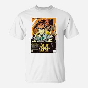 Funny Cat Wars - The Vet Strikes Back T-Shirt | Crazezy