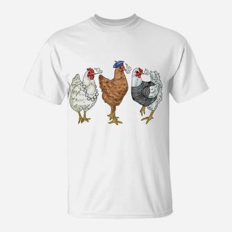 Funny Christmas Shirt Three French Hens Chicken Lovers Sweatshirt T-Shirt | Crazezy AU