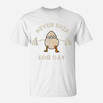 Funny Cook Shirts Chef Gift Gym Owner Never Skip Egg Day Fun T-Shirt | Crazezy UK
